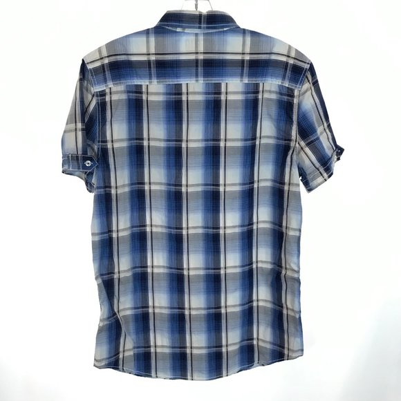 NWT Mens Size Medium Buffalo David Bitton Western Cowboy Style Plaid Shirt Top - Picture 3 of 3